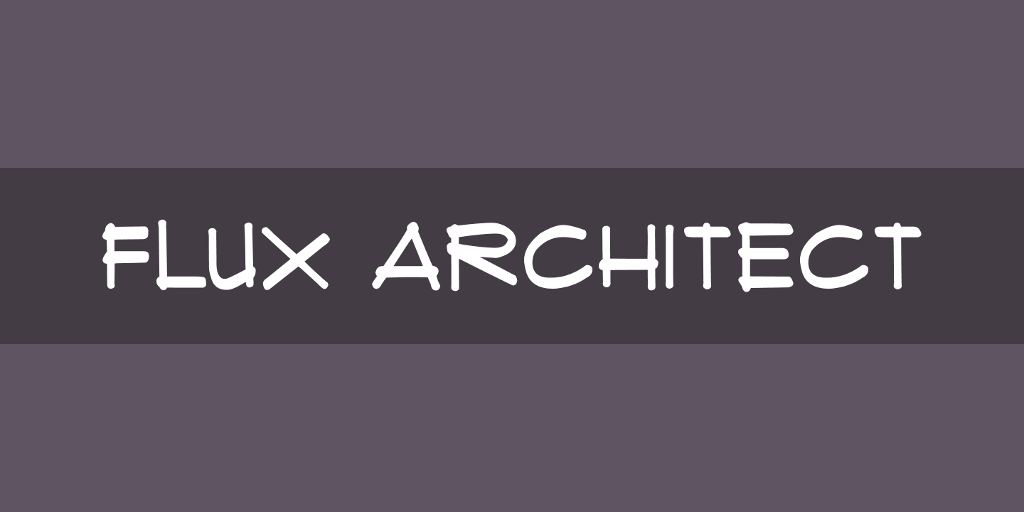 Przykład czcionki Flux Architect Italic